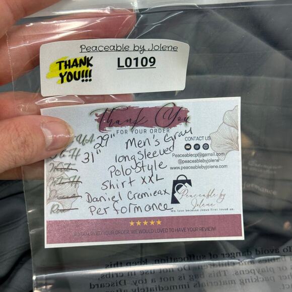 Men’s gray XXL long sleeve Daniel Cremieux polo style shirt - Picture 7 of 7